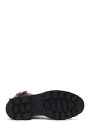 Women's Brown Lace-Up Zipper Leather Ankle Boots | Derimod