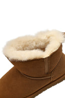 Kadın Camel Süet Deri Teddy Bot | Derimod