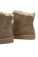 Kadın Vizon Süet Deri Teddy Bot | Derimod