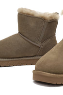 Kadın Vizon Süet Deri Teddy Bot | Derimod