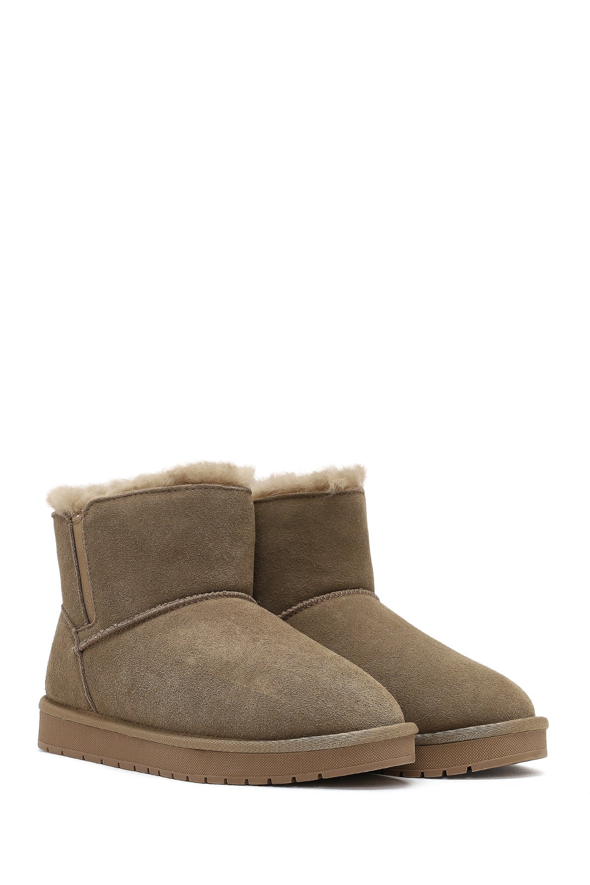 Kadın Vizon Süet Deri Teddy Bot