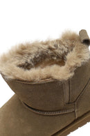 Kadın Vizon Süet Deri Teddy Bot | Derimod