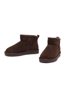 Kadın Kahverengi Kürklü Süet Deri Teddy Bot | Derimod