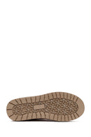 Kadın Bej Kürklü Süet Deri Teddy Bot | Derimod