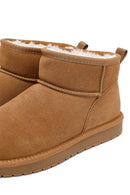 Kadın Camel Kürklü Süet Deri Teddy Bot | Derimod