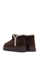 Kadın Kahverengi Süet Deri Teddy Bot | Derimod