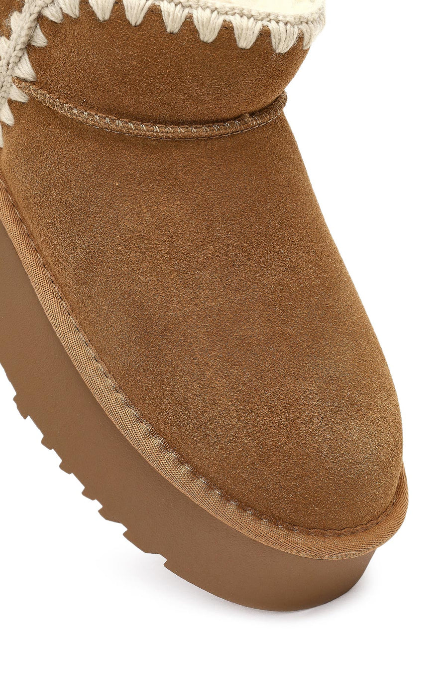 Woman Camel Süet Leather Teddy Bot