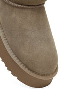 Kadın Vizon Süet Deri Teddy Bot | Derimod