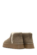 Kadın Vizon Süet Deri Teddy Bot | Derimod