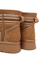 Kadın Camel Kalın Tabanlı Süet Deri Teddy Bot | Derimod