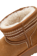 Kadın Camel Kalın Tabanlı Süet Deri Teddy Bot | Derimod