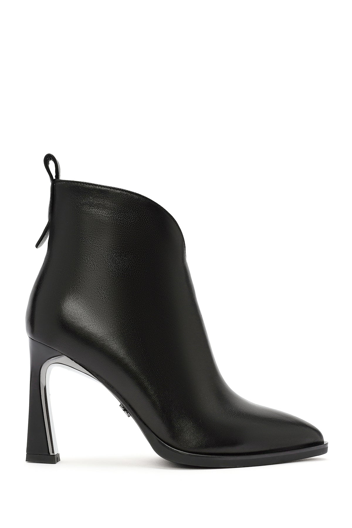 Kadın Siyah Fermuarlı Topuklu Deri Bot 25WFD490018 | Derimod