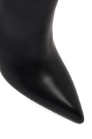 Women's Black Thick Heeled Leather Boots | Derimod