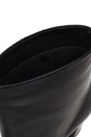 Women's Black Thick Heeled Leather Boots | Derimod