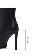 Kadın Siyah Fermuarlı Yüksek İnce Topuklu Deri Bot | Derimod