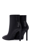 Kadın Siyah Fermuarlı Yüksek İnce Topuklu Deri Bot | Derimod