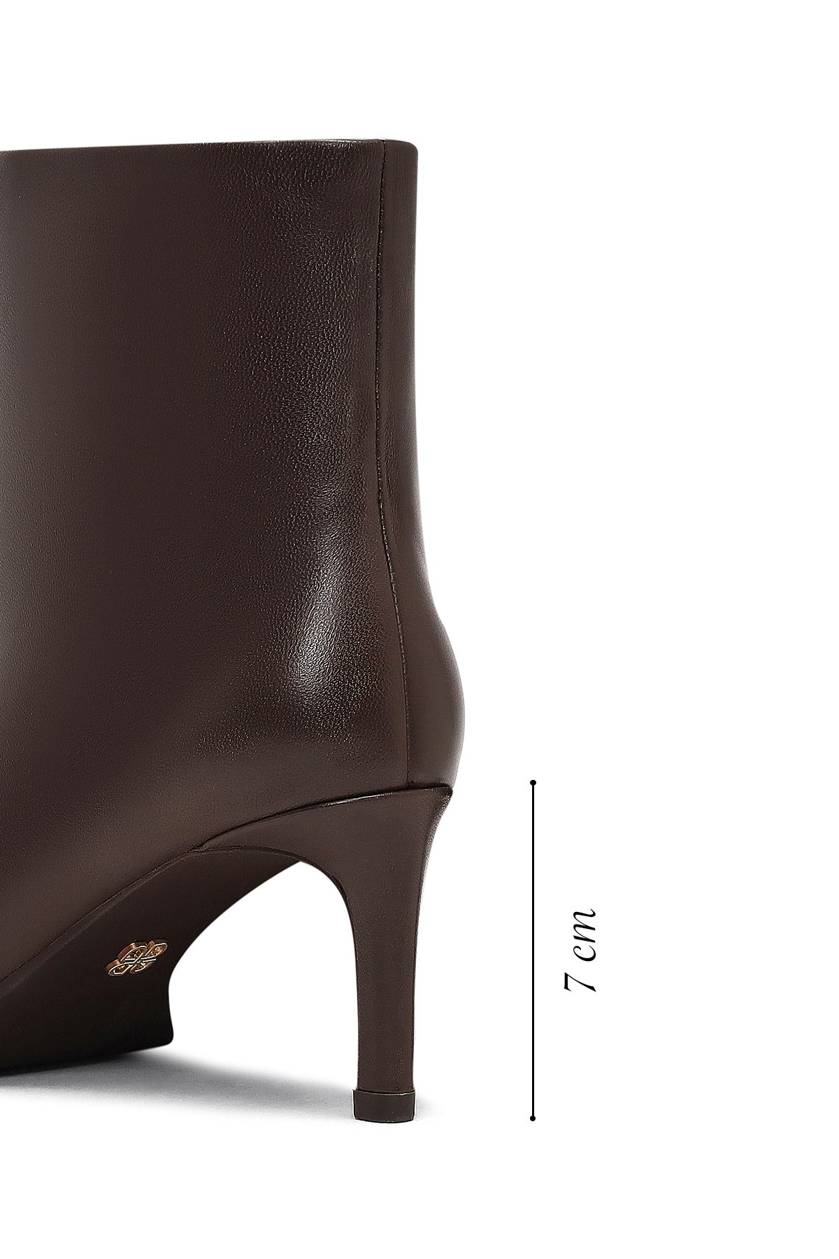 Kadın Kahverengi İnce Topuklu Deri Bot