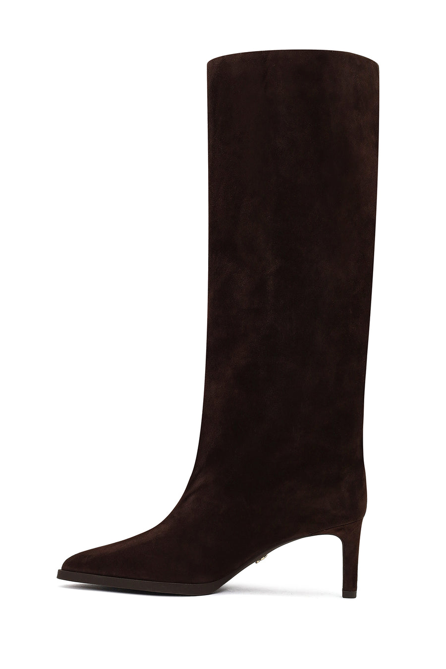 Women's Brown Thin Heeled Suede Leather Boot