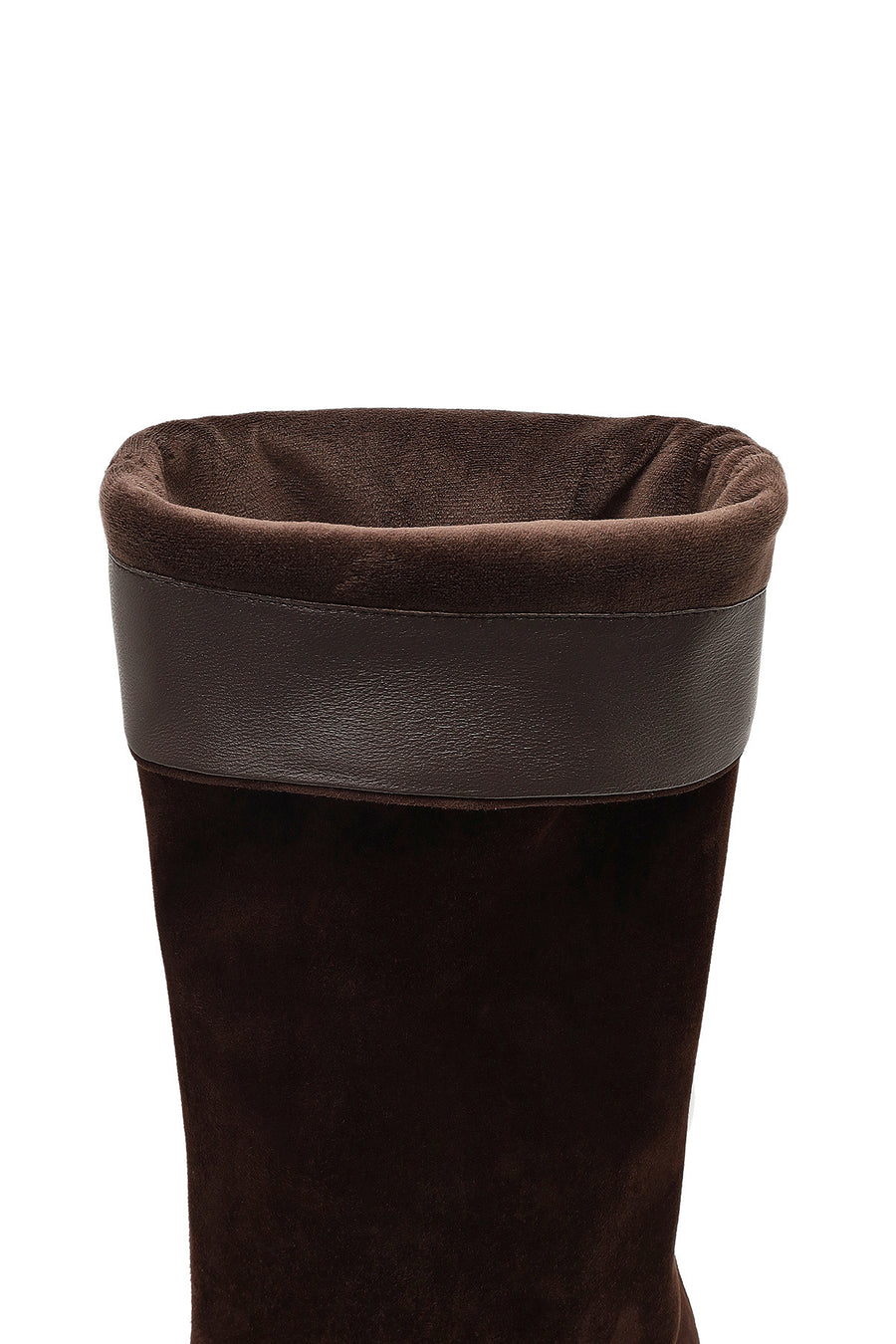 Women's Brown Thin Heeled Suede Leather Boot