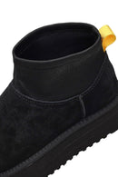 Kadın Siyah Kalın Tabanlı Süet Deri Teddy Bot | Derimod