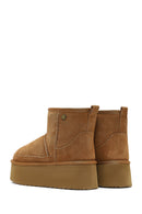 Kadın Camel Kalın Tabanlı Süet Deri Teddy Bot | Derimod