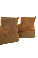 Kadın Camel Kalın Tabanlı Süet Deri Teddy Bot | Derimod