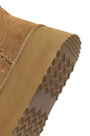 Kadın Camel Kalın Tabanlı Süet Deri Teddy Bot | Derimod