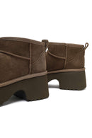 Kadın Vizon Kalın Tabanlı Süet Deri Teddy Bot | Derimod