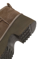 Kadın Vizon Kalın Tabanlı Süet Deri Teddy Bot | Derimod