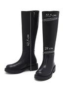 Woman Black Zippered Leather Boot | Derimod