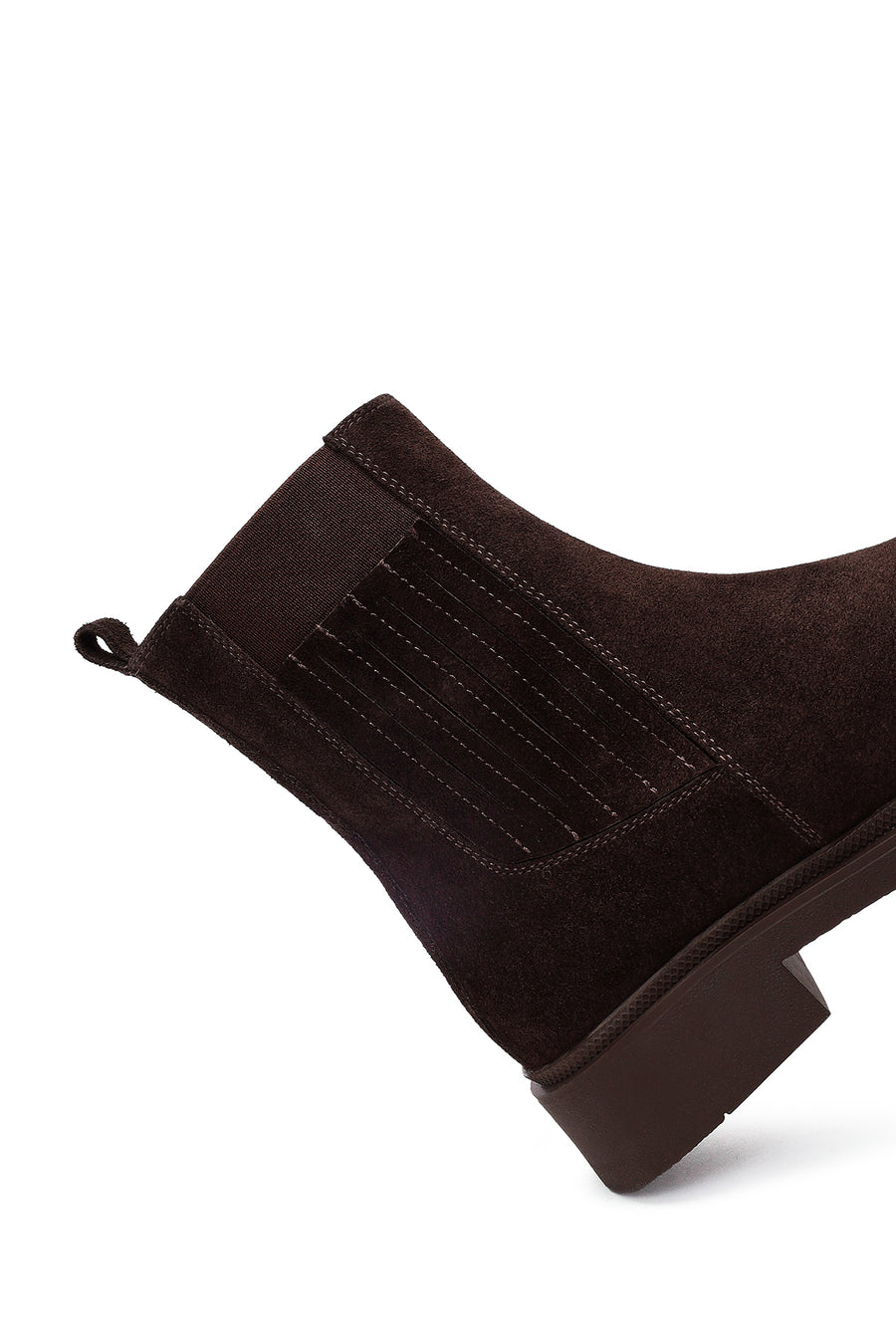 Women's Brown Suede Leather Chelsea Boot