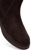 Women's Brown Suede Leather Chelsea Boot | Derimod