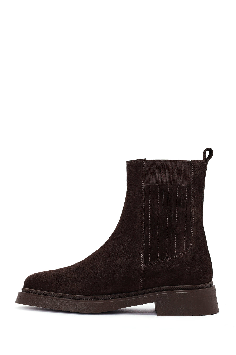 Women's Brown Suede Leather Chelsea Boot