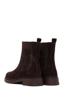Women's Brown Suede Leather Chelsea Boot | Derimod