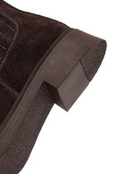 Women's Brown Suede Leather Chelsea Boot | Derimod