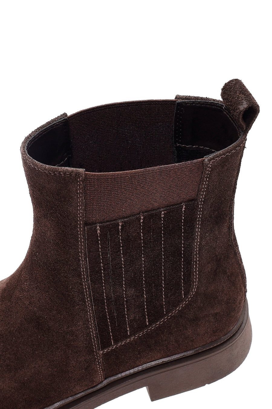 Women's Brown Suede Leather Chelsea Boot