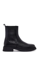 Women's Black Leather Chelsea Boot | Derimod