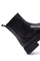 Women's Black Leather Chelsea Boot | Derimod