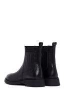 Women's Black Leather Chelsea Boot | Derimod