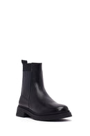 Women's Black Leather Chelsea Boot | Derimod