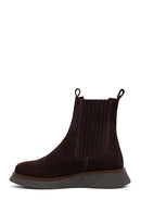 Kadın Kahverengi Kalın Tabanlı Süet Deri Chelsea Bot | Derimod