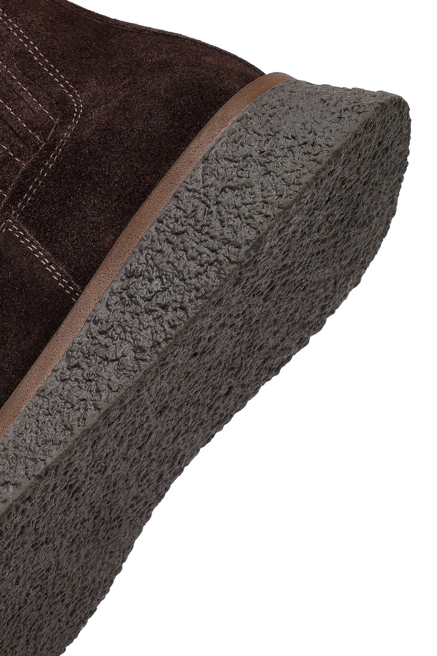 Women's Brown Thick-Soled Suede Leather Chelsea Boot