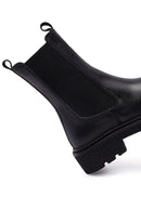 Kadın Siyah Kalın Tabanlı Deri Chelsea Bot | Derimod