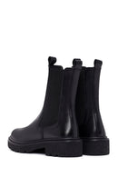 Kadın Siyah Kalın Tabanlı Deri Chelsea Bot | Derimod