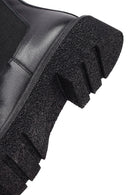 Kadın Siyah Kalın Tabanlı Deri Chelsea Bot | Derimod