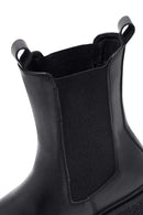 Kadın Siyah Kalın Tabanlı Deri Chelsea Bot | Derimod