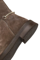 Kadın Vizon Fermuarlı Tokalı Süet Deri Bot | Derimod