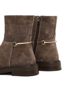 Kadın Vizon Fermuarlı Tokalı Süet Deri Bot | Derimod