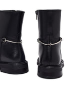 Kadın Siyah Fermuarlı Deri Bot | Derimod