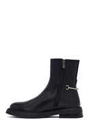 Kadın Siyah Fermuarlı Deri Bot | Derimod